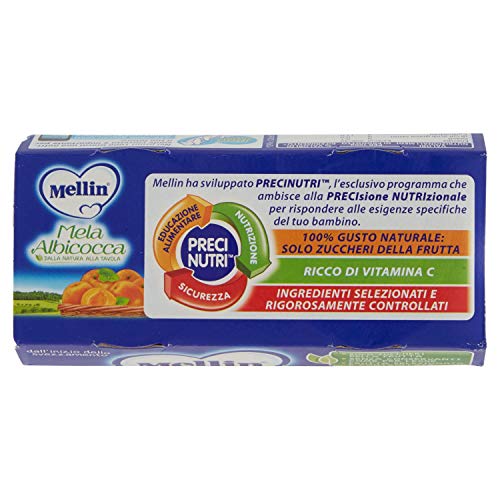 Mellin Omogeneizzato Mela e Albicocca, 2x 100g