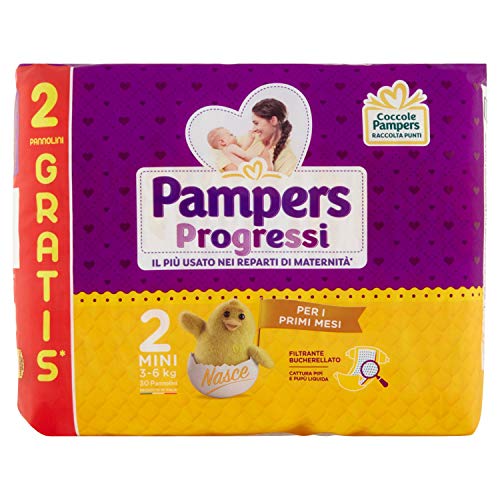 Pampers Progressi Extralarge, 17 Pannolini, Taglia 6+ (16+ Kg)