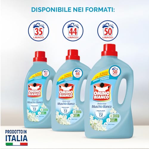Omino Bianco - Detersivo Lavatrice Liquido, 44 Lavaggi, 1.76 l (Confezione da 1)