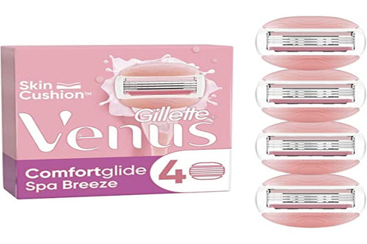 Venus Gillette Comfortglide Spa Breeze Lame di ricarica x 4, da donna, con 3 lame