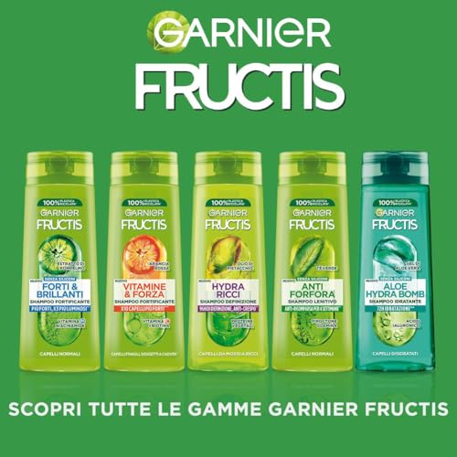 Garnier Fructis Shampoo Purificante, Per Capelli Cute Grassa e Punte Secche, Azione Seboregolatrice, Con Estratto di Acqua di Cocco e Acido Salicilico, Pure Non-Stop Cocconato Water, 250 ml