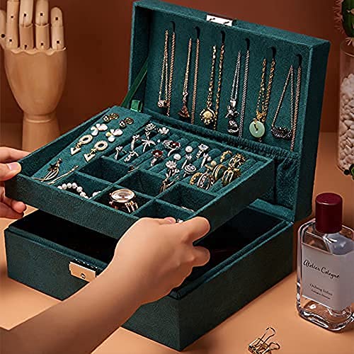 WERYU Jewelry Box Pendant Necklace Ring Diamond Ring Bracelet Gift Storage Box