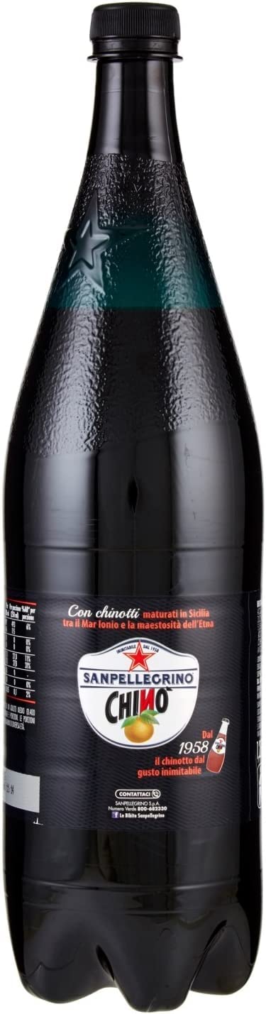 6X San Pellegrino Chinotto Chino' Italian Soft Drink Beverage PET 1,25l Italiano Amaro Limonata Arancia