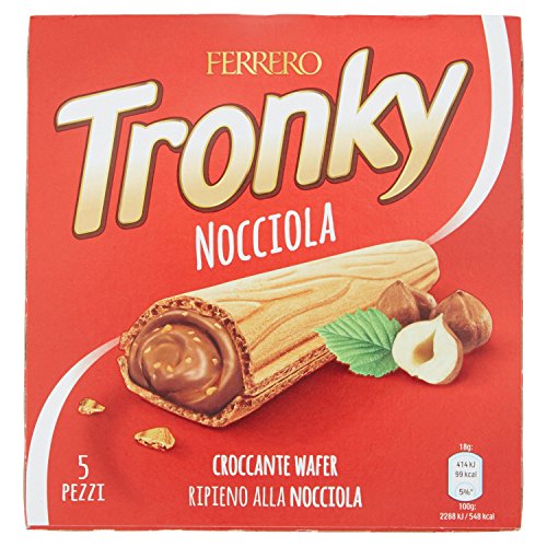 Kinder Ferrero Tronky Croccanti Wafer alla Nocciola - 10 confezioni da 5 barrette