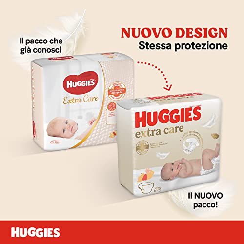 Huggies Extra Care Bebè, Pannolini, Ultra assorbente