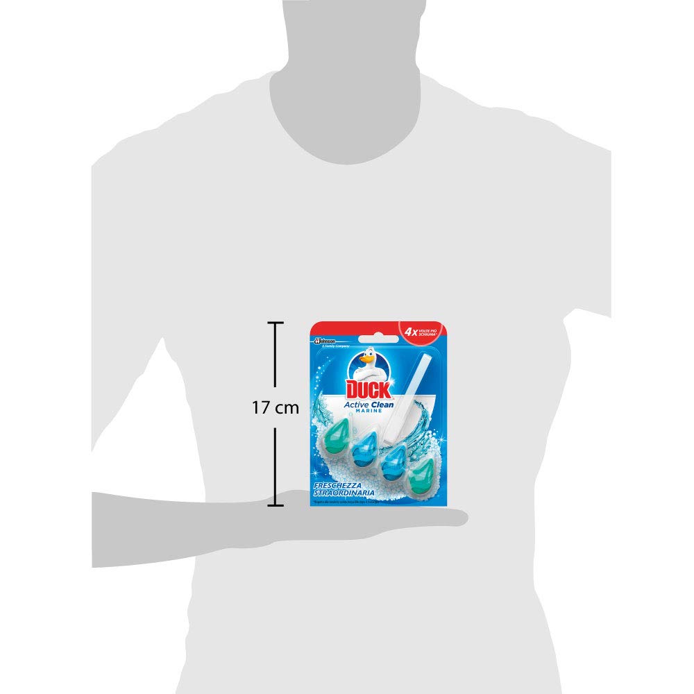 Duck Active Clean - Tavoletta Igienizzante WC, Profumo Marine, Confezione da 1 Pezzo
