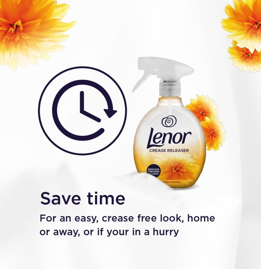 Crease Lenor Spray sventurante rimuove le rughe nel tessuto Brezza estiva, 500 ml