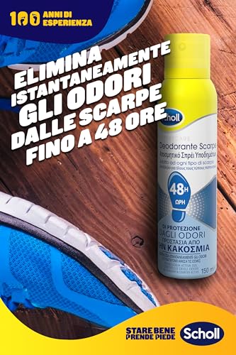 Scholl Spray Deodorante per Scarpe 150 ml, Elimina Cattivi Odori