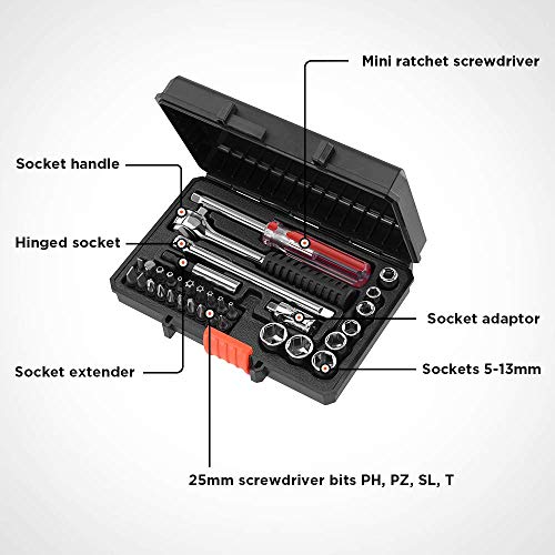 BLACK+DECKER Set per Avvitare con Cricchetto