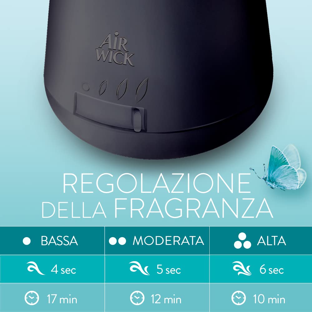 Airwick Armonia Istantanea, Confezione con 1 Diffusore di Oli Essenziali e 1 Ricarica alla Fragranza Brezza Oceanica