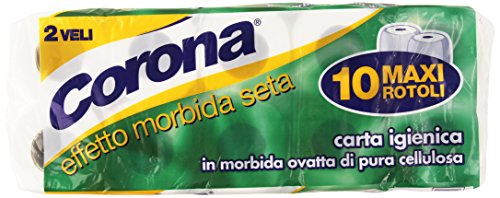 Corona - Carta igienica, in morbida ovatta di pura cellulosa, 2 veli - 10 rotoli