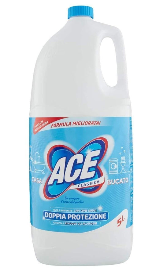 Ace Candeggina Classica per pulizia della Casa, Flacone da, 5 Litro