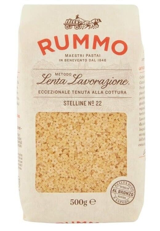 Rummo Pasta Stelline - Spaghetti - Casarecce - Semi di Orzo - Mafaldotte - Confezione da 10 confezioni di test per pasta italiana a base di semola di grano duro, pasta italiana 500 g