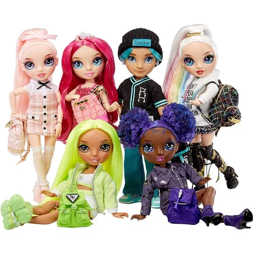 Rainbow High Fashion Doll con Slime & Animale - Ruby (Rosso) - Bambola scintillante da 28 cm con Slime scintillante, Animale Magico e Accessori Moda - Età 4-12 anni