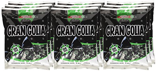 Golia Gran Golia Caramelle Gommose Morbide al Gusto di Liquirizia, Formato Scorta da 9 Buste da 180 gr Ciascuna