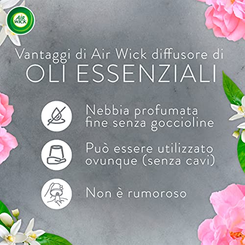 Airwick Ricariche Per Diffusore Di Oli Essenziali Armonia Istantanea, Confezione Da 6 Ricariche Per Il Diffusore Di Oli Essenziali, Profumatore Per Ambienti Con Fragranze Miste,
