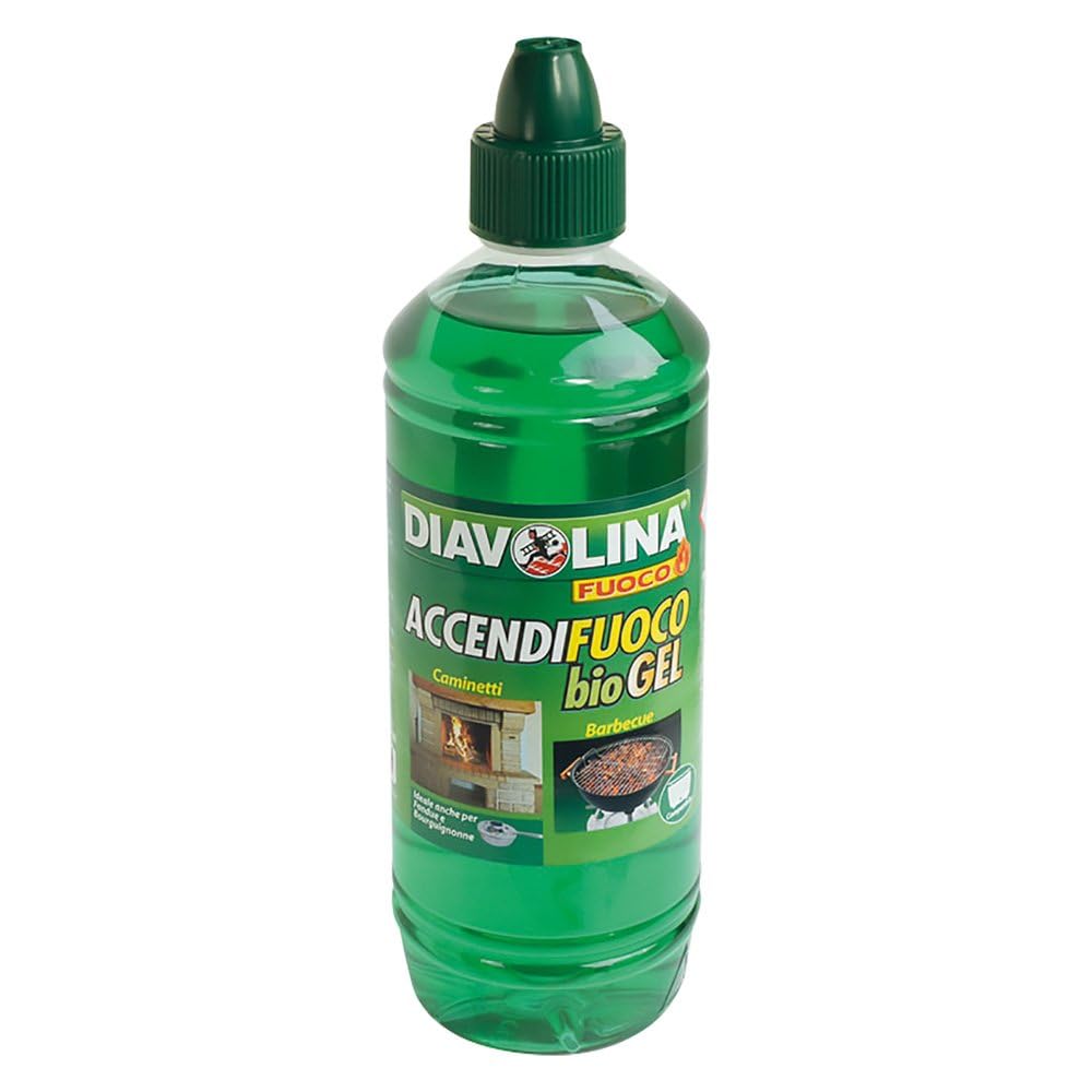 DIAVOLINA ACCENDIFUOCO Liquido BIOGEL ML 750 per CAMINETTI E Barbecue