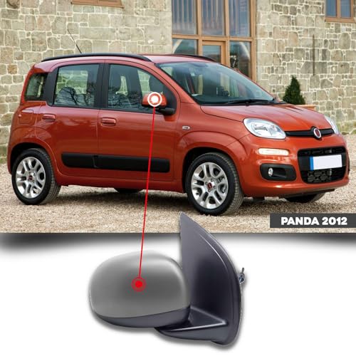 CG94 - Specchietto Retrovisore Meccanico Compatibile per Auto PANDA - Calotta da Verniciare