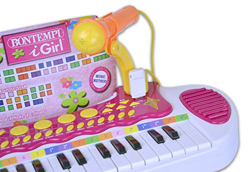 Bontempi- Tastiera, Multicolore, Large, 13 3672