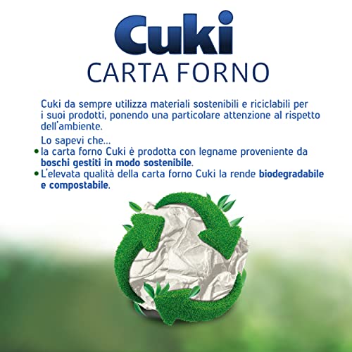 Cuki Carta Forno Ultra Antiaderente e Resistente, 20 Metri
