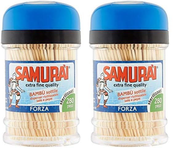 Samurai Stuzzicadenti in Bambu' in Dispenser, 280 Pezzi