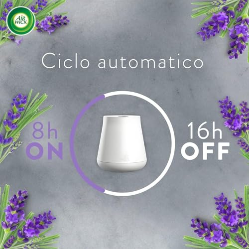Airwick Ricariche per Diffusore di Oli Essenziali Armonia Istantanea, Confezione da 6 Ricariche per il Diffusore di Oli Essenziali Profumatore per Ambienti alla Fragranza Timo&Limone e Lavanda
