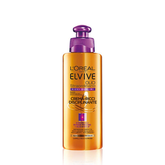 L'Oréal Paris Elvive Olio Straordinario Ricci Sublimi, Crema-Ricci Disciplinante per Capelli Ricci o Mossi, 200 ml