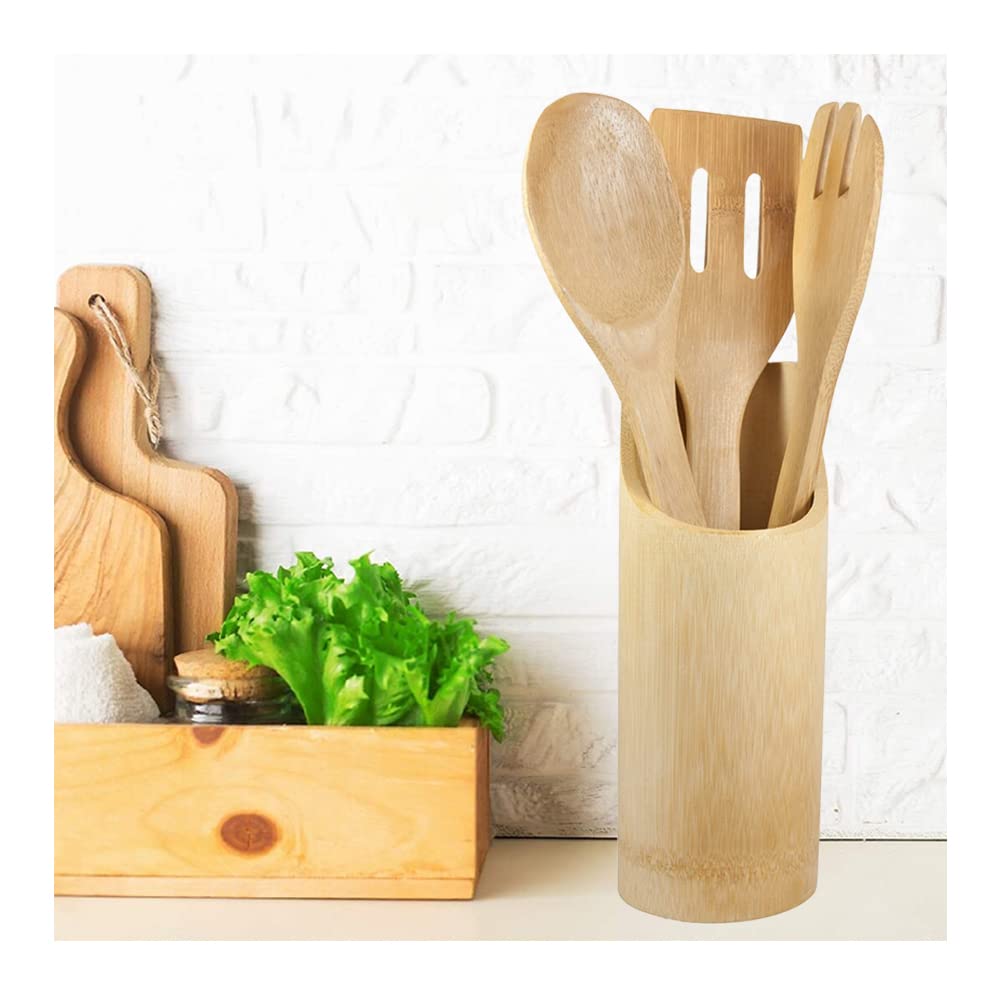 CG94 Set 4 Mestoli in Bamboo con Contenitore