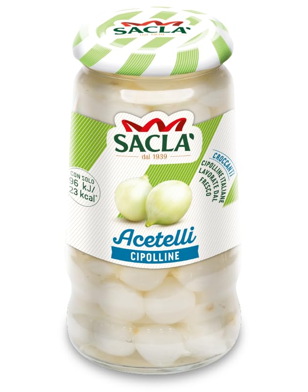 Saclà - Acetelli, Cipolline all'Aceto di Vino - 300 g - [confezione da 12]