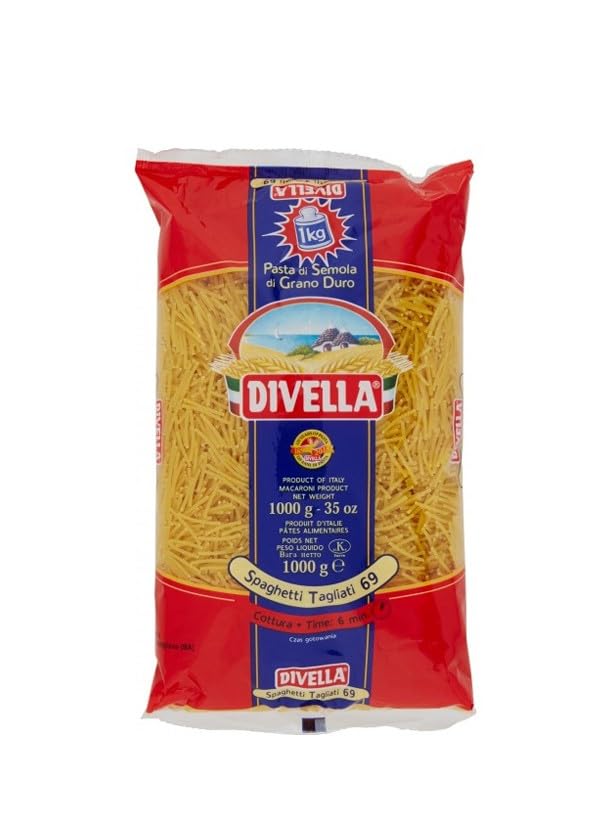 DIVELLA PASTA DI SEMOLA DI GRANO DURO SPAGHETTI TAGLIATI 69 GR 500 X 24