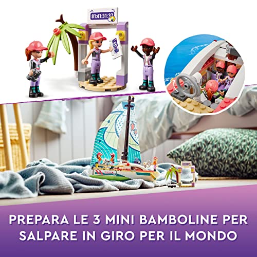 LEGO 41716 Friends L’Avventura in Barca a Vela di Stephanie, Set di Costruzioni con Imbarcazione Giocattolo, Giochi per Bambini e Bambine, Idee Regalo
