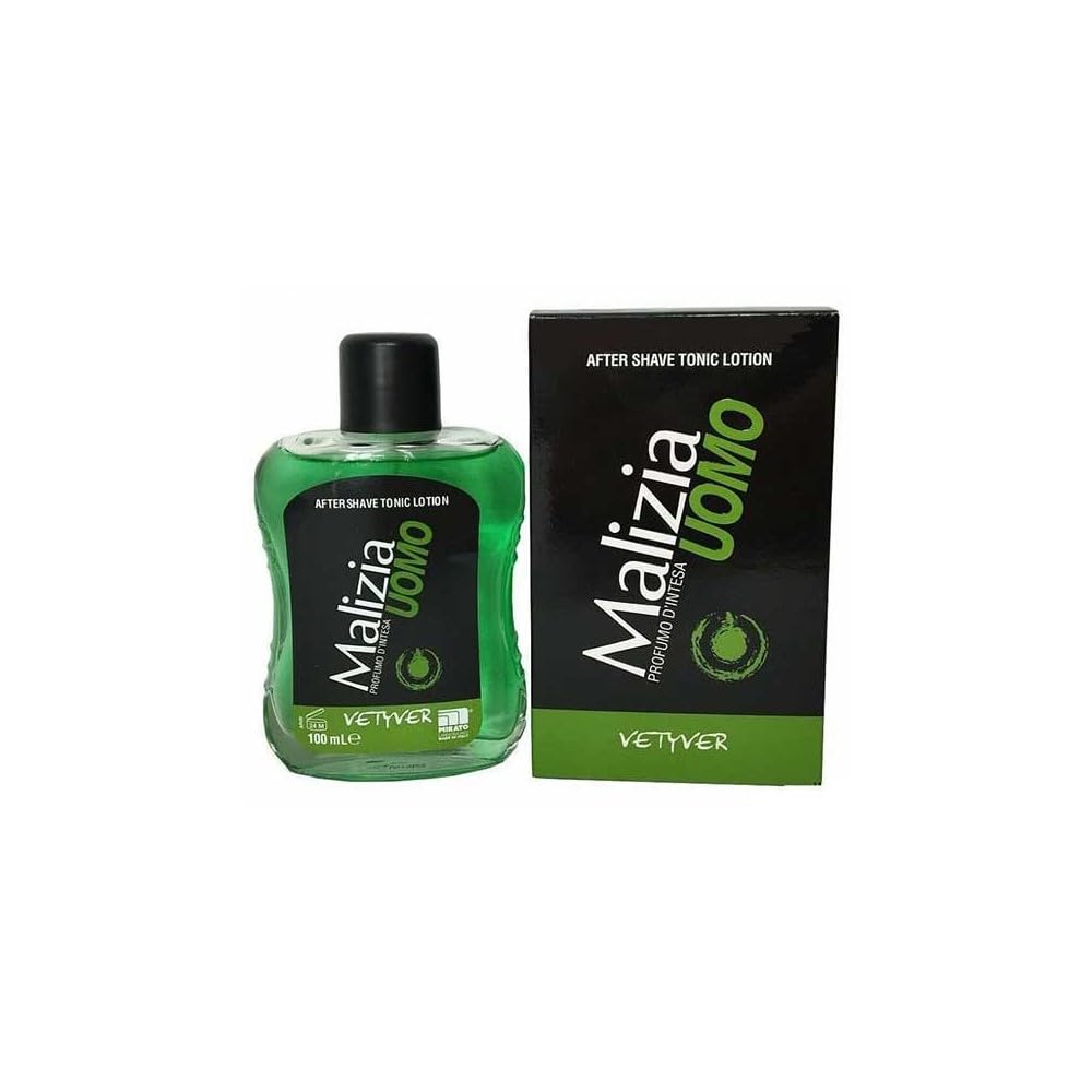 12 x MALIZIA Uomo After Shave Tonic Lotion Vetyver 100 Ml