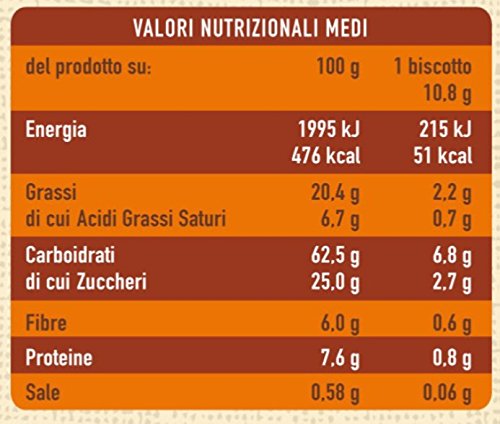 Galbusera GranSaraceno Frollino Integrale con Gocce di Cioccolato e Farina di Tipo 2 - Pacco da 12 x 260 g