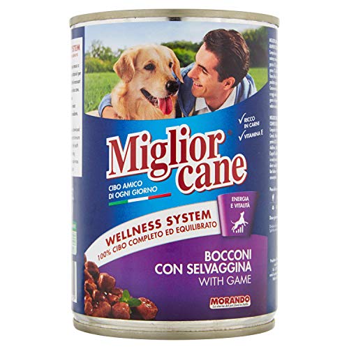 Migliorcane - Bocconi con Selvaggina, con Vitamine e Sali Minerali - 24 pezzi da 405 g [9720 g]
