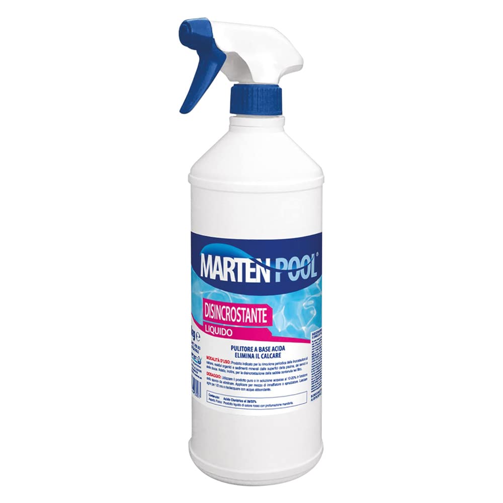 MARTEN Disincrostante Liquido per Piscine Pulitore A Base Acida Elimina Calcare 1kg