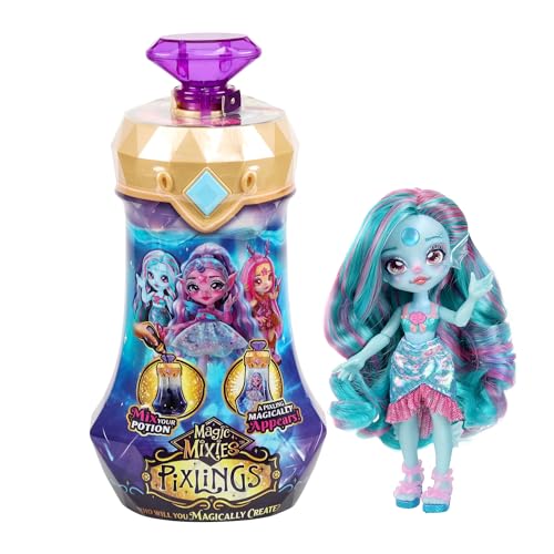 Giochi Preziosi Magic Mixies Pixlings, Bambola Magica con Pergamena, Pozione e Ingredienti, Bambina 3 Anni in Su, Prepara la Pozione per Scoprire la Bambola, Unicorno
