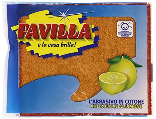 Favilla - Spugna Abrasiva in Cotone, Profumo Limone , 1 pz.