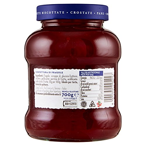 Zuegg - Le Vellutate, Confettura di Fragole - 6 pezzi da 700 g [4200 g]