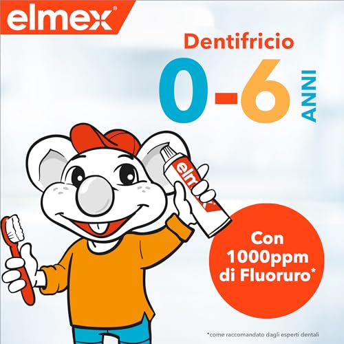 Elmex - Dentifricio per Bambini 50ml (Consegna in 48 Ore), Dentifricio per Denti da Latte, Protezione contro la Carie dei Bambini, Formula Delicata per la Protezione dei Denti da Latte