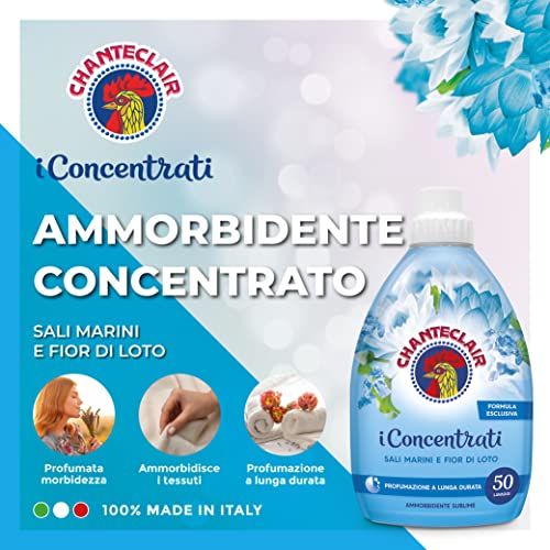 Chanteclair - Ammorbidente "I Concentrati", Sali Marini e Fior di Loto, Protegge la morbidezza del bucato, Profumo Intenso e Persistente sui Capi
