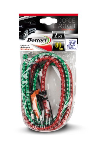 Bottari 18224 Corde Elastiche, Verde/Rosso