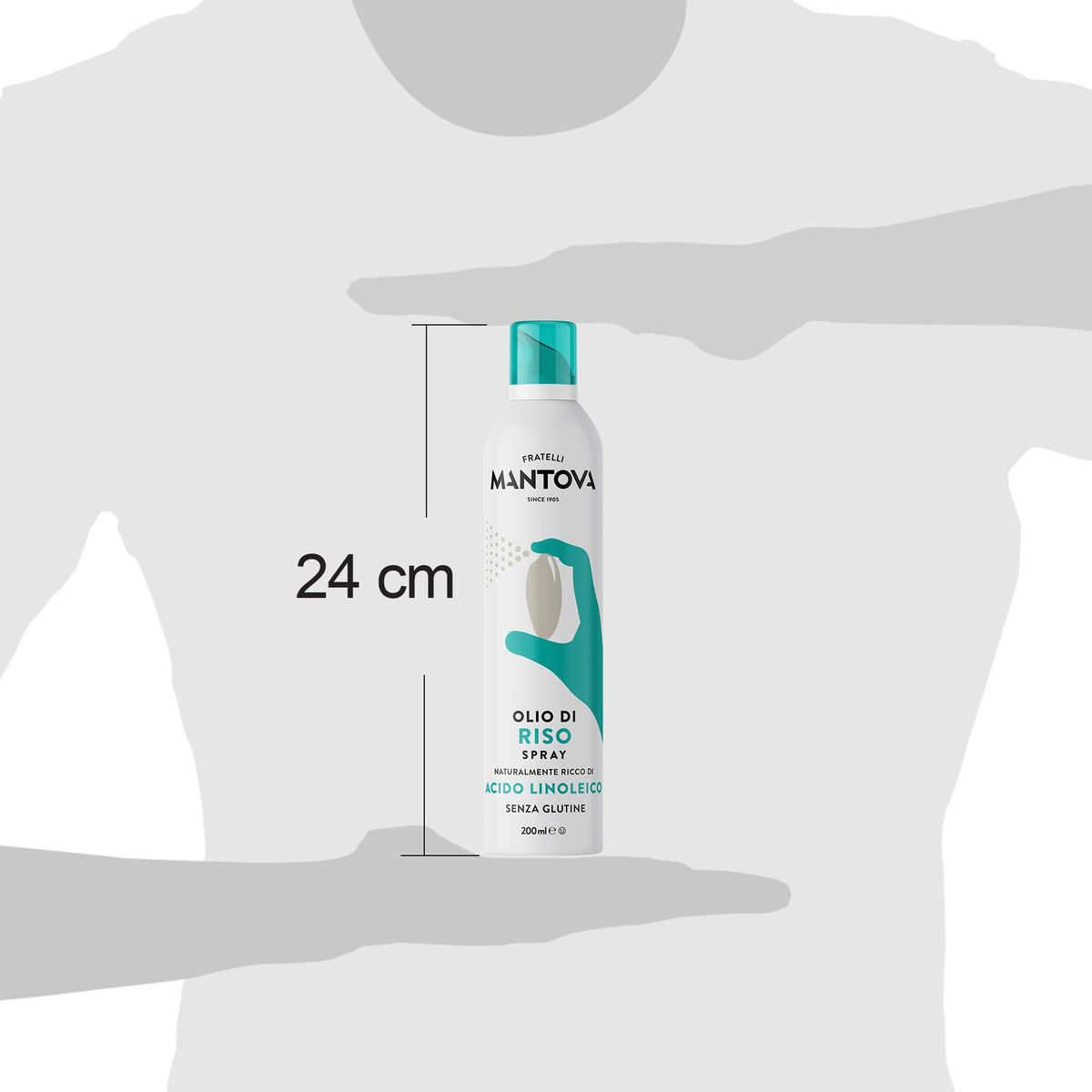 Olio di Riso Spray 200ml - Olio Spray nutraceutico – Salute & Benessere - Sprayleggero – 100% Naturale,100% Leggero, 100% Facile - Con lo spray risparmi fino al 90% di prodotto