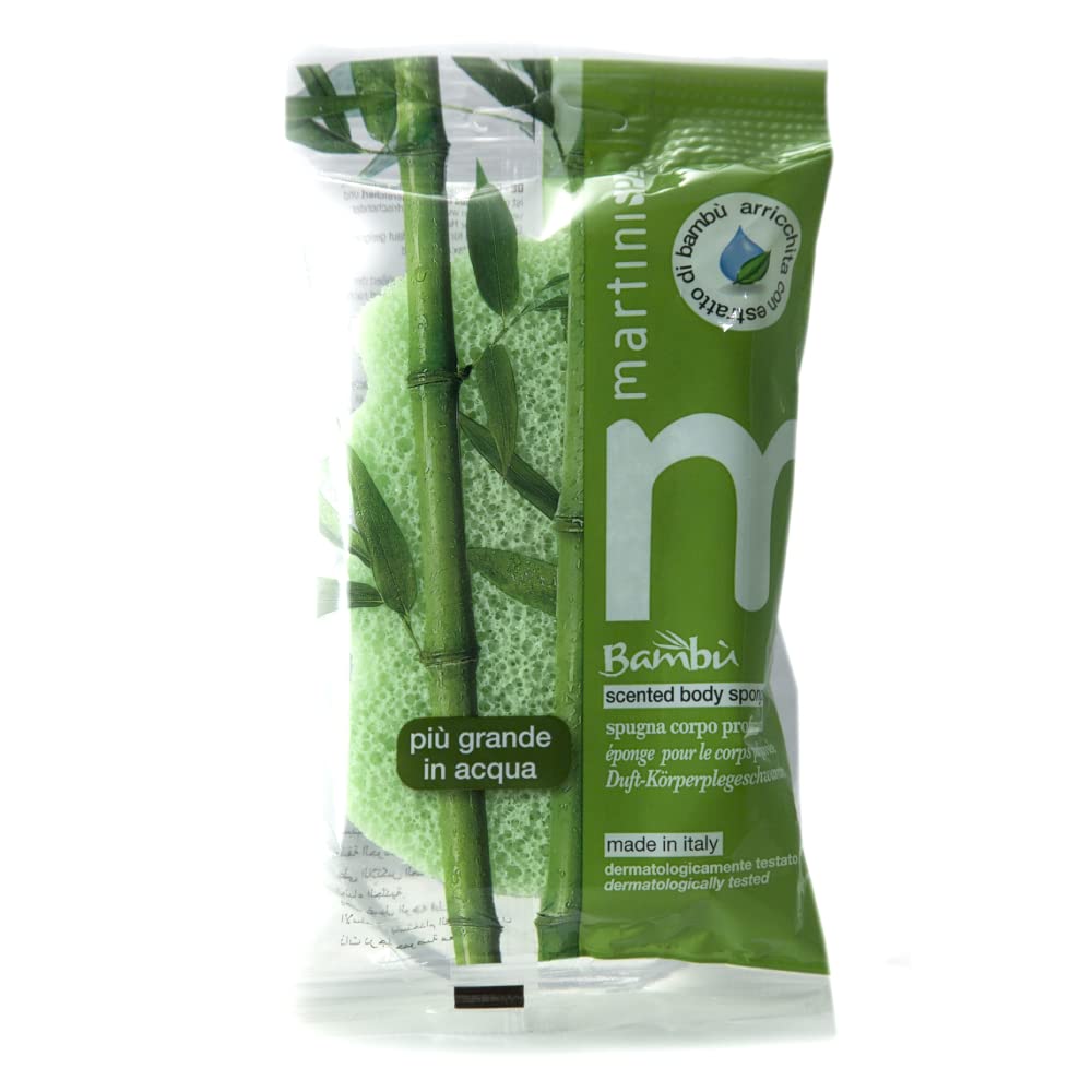 martini SPA - Bambù - Spugna corpo relax profumata Bambù, Xpand arricchita con essenza di bambù, verde, 36g, 1 unità