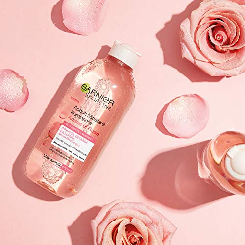 Garnier Acqua di Rose Micellare per Pelli Spente e Sensibili, 400 ml, 1 Unità, Confezione da 1