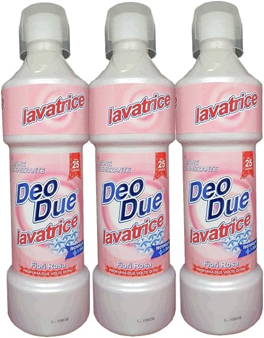 DEO DUE DETERSIVO LAVATRICE FIORI ROSA N 3 PEZZI (Tot 3L)