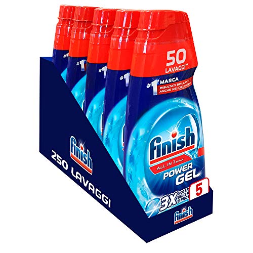 Finish Powergel, Gel Detersivo per Lavastoviglie Liquido, Multiazione