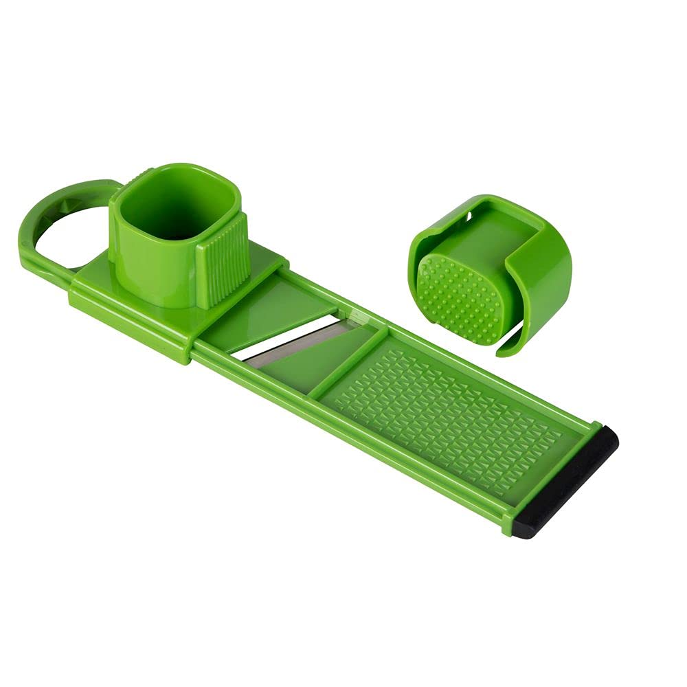 Fackelmann Mini affetta verdure 2in1 con paradito e grattugia in acciaio inossidabile (45583)