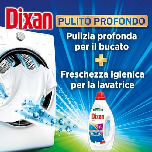 Dixan Detersivo Lavatrice Liquido Color, 5 confezioni da 22 lavaggi, 110 lavaggi totali