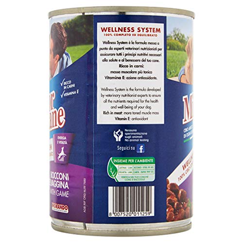 Migliorcane - Bocconi con Selvaggina, con Vitamine e Sali Minerali - 24 pezzi da 405 g [9720 g]