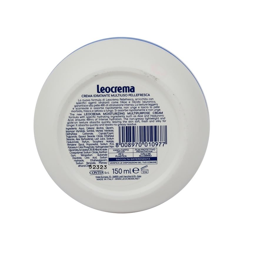 Leocrema Pack di 4 x 150 ml Crema Nutriente Multiuso Pelle Morbida Unisex